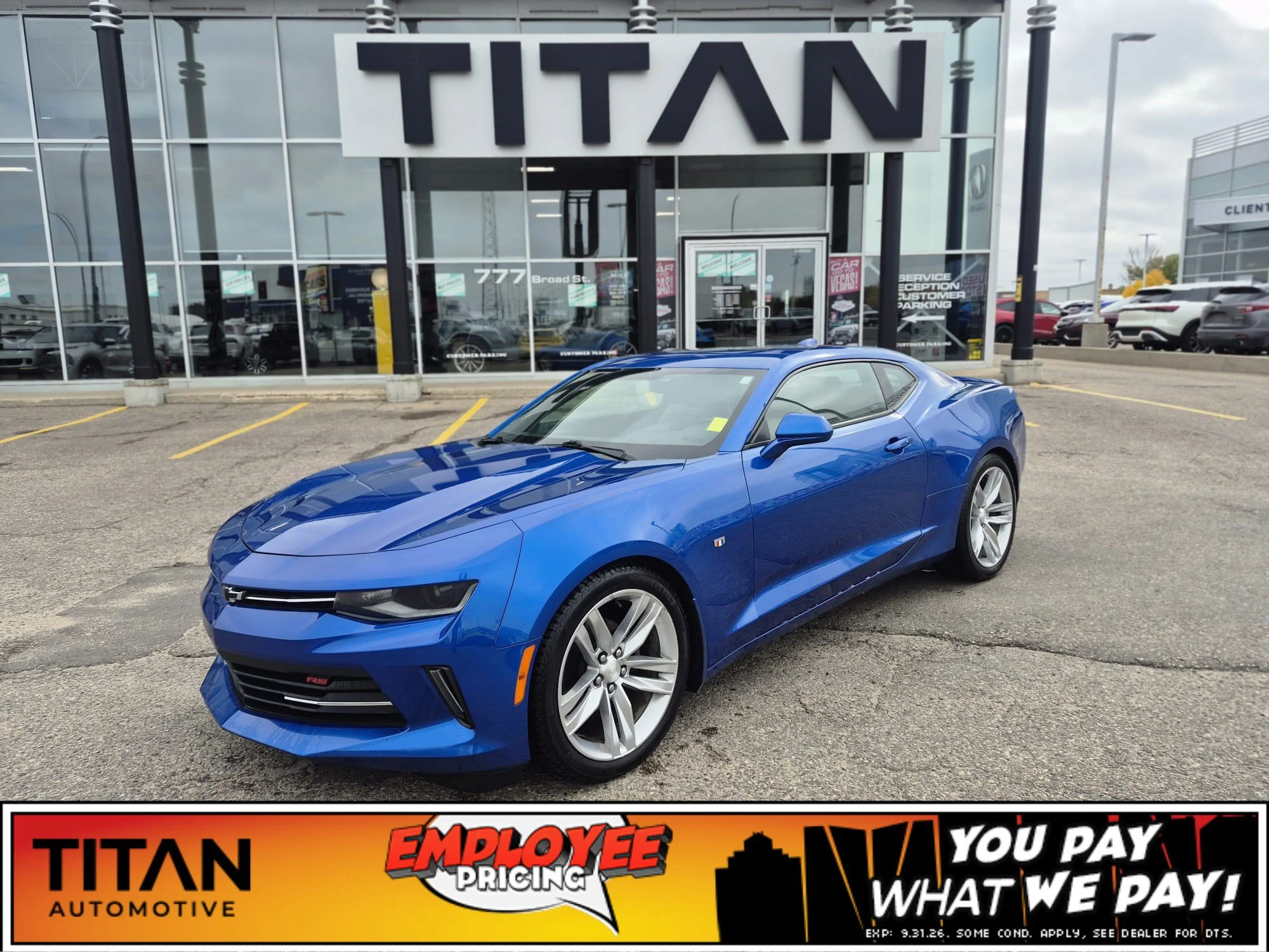Used 2017 Hyper Blue Metallic Chevrolet 2LT*335HP!! | Hyper Blue Metallic | Cooled Leather | Sunroof | Bose Audio | Park Assist | CarPlay image 1