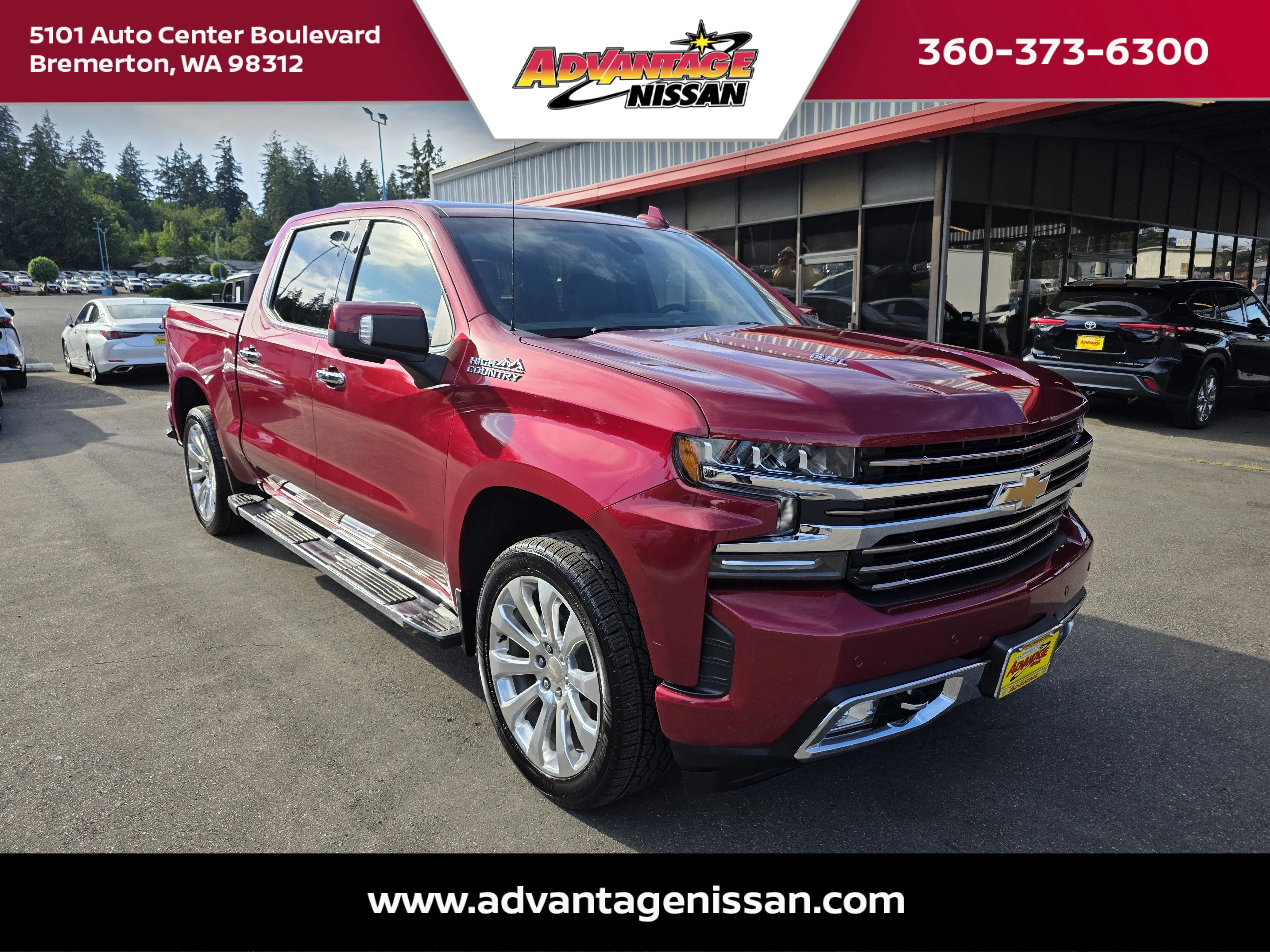 Used 2020 Cajun Red Tintcoat Chevrolet High Country image 8