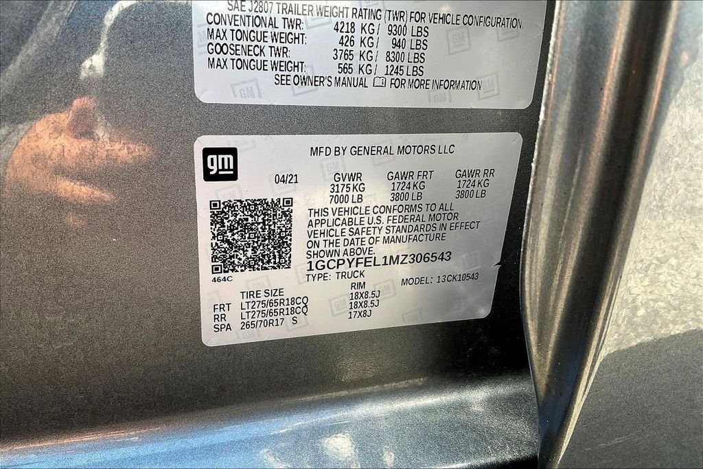 Used 2021 Gray Chevrolet LT Trail Boss image 21