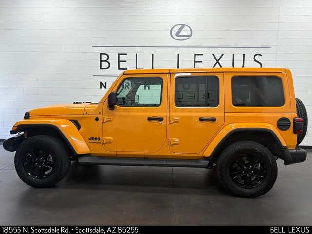 Used 2021 Yellow Jeep Unlimited Sahara Altitude image 8