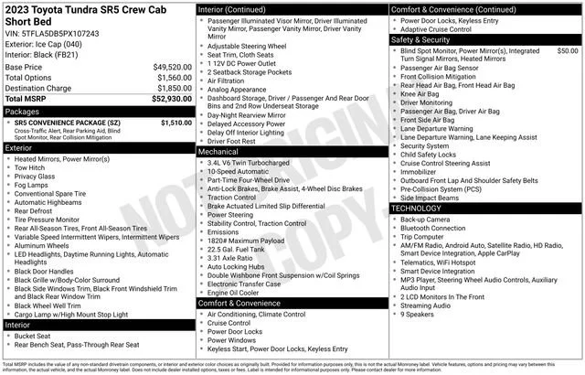 Used 2023 White Toyota SR5 image 7