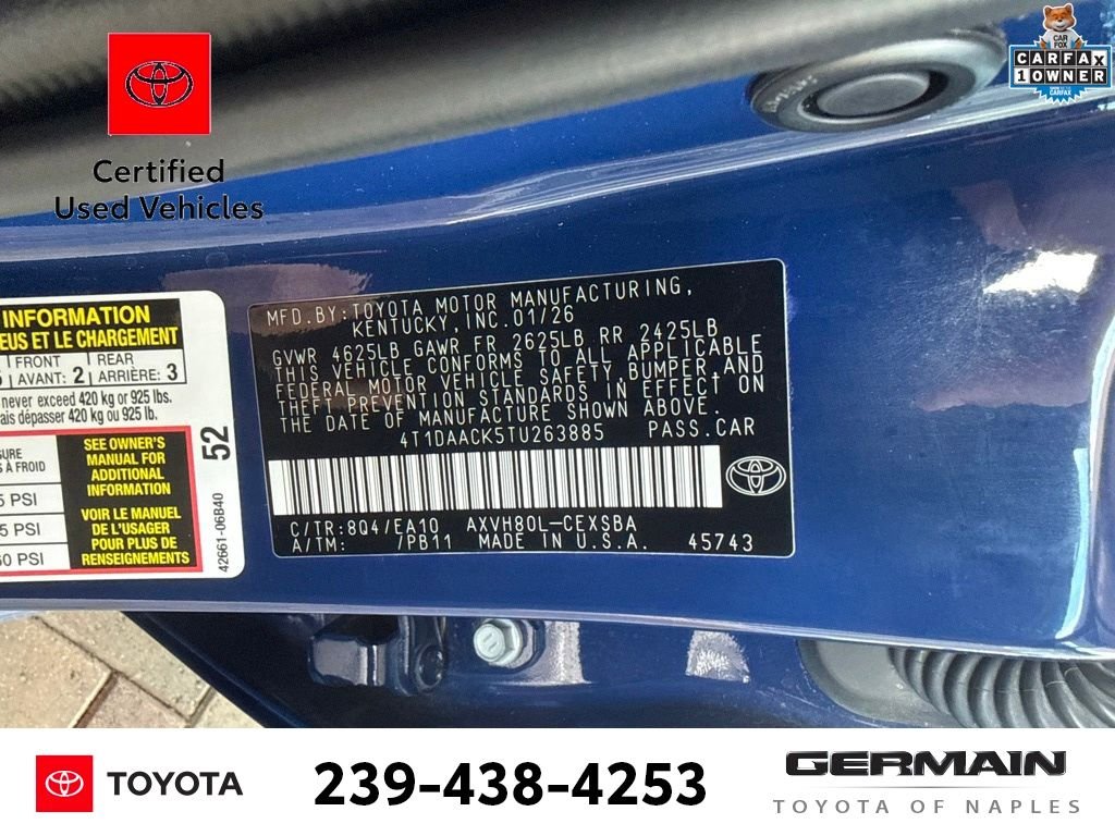 Certified Used 2026 Blue Toyota SE image 44