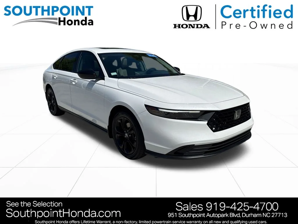 Certified Used 2025 Platinum White Pearl Honda 1.5T SE image 1