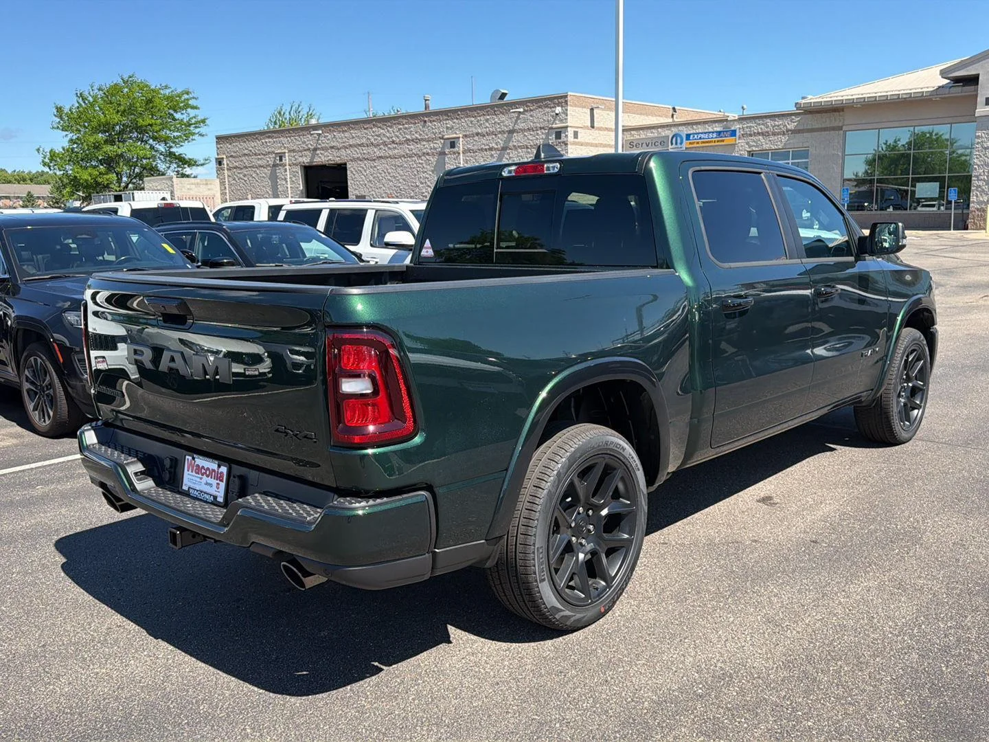 New 2026 Serrano-Green Metallic Exterior Paint RAM Laramie image 7