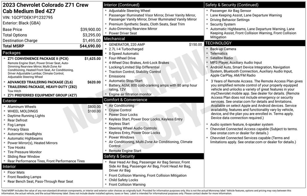 Used 2023 Black Chevrolet Z71 image 27