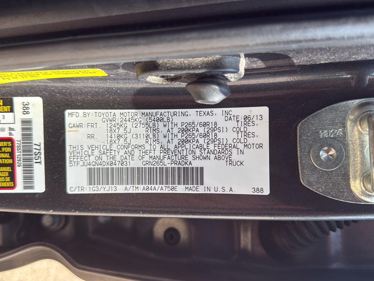 Used 2013 Magnetic Gray Metallic Toyota PreRunner V6 image 31