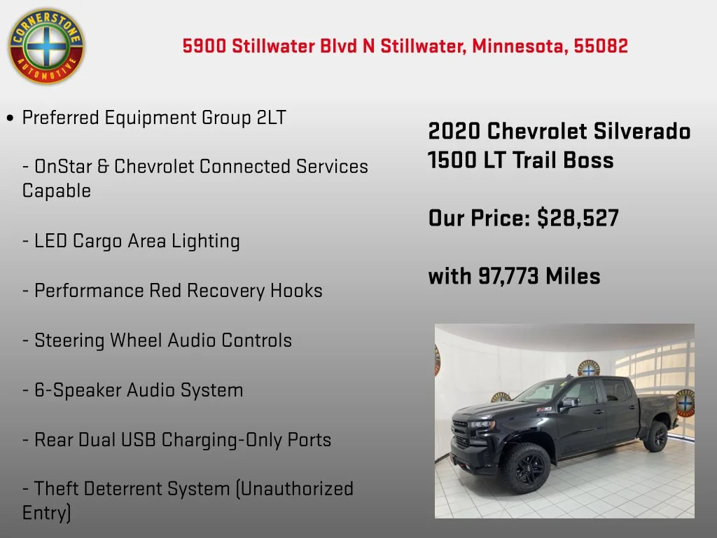 Used 2020 Black Chevrolet LT Trail Boss image 25