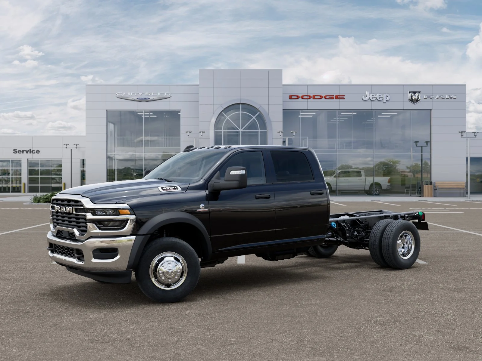 New 2026 Diamond Black Crystal Pearl-Coat Exterior Paint RAM Tradesman image 52