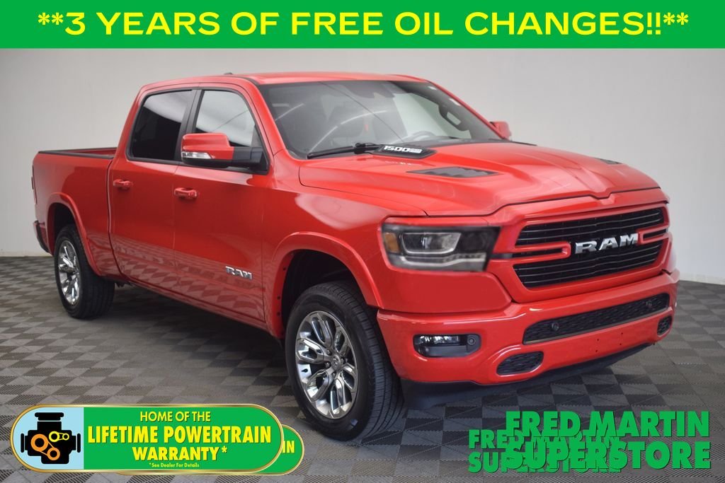 Used 2022 Flame Red Clearcoat RAM Laramie image 1