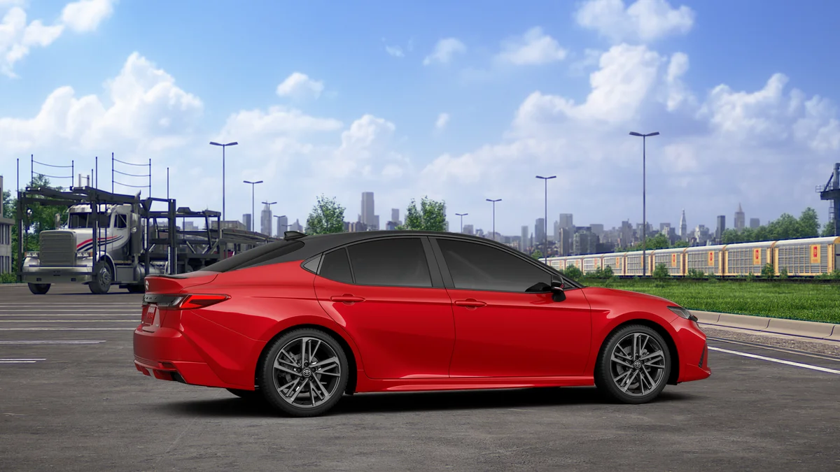 New 2026 Supersonic Red with Midnight Black Metallic roof Toyota XSE image 11