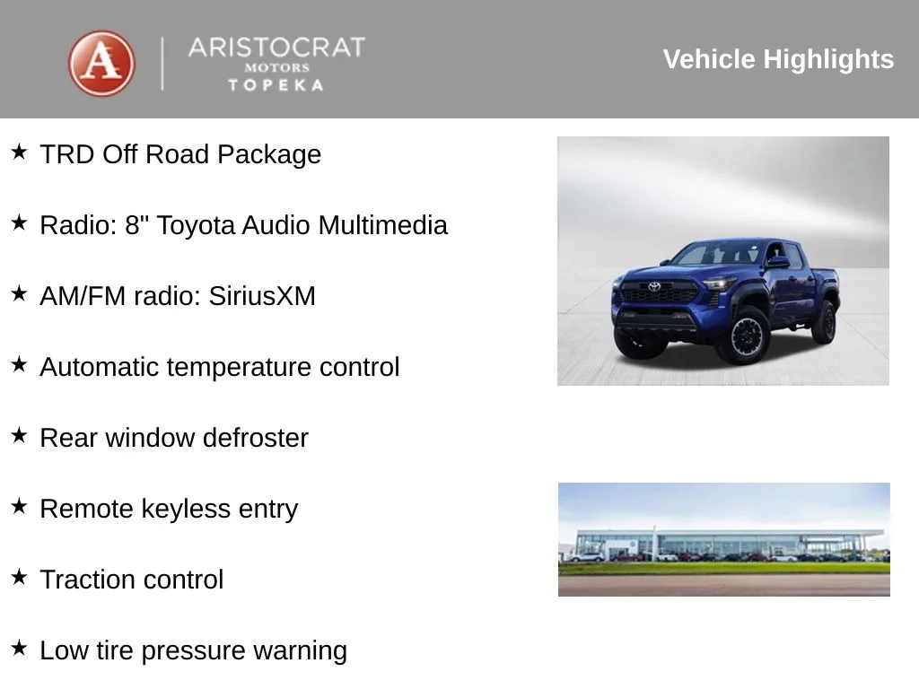 Used 2025 Toyota Tacoma TRD Off Road with VIN 3TMLB5JN3SM096298 for sale in Kansas City