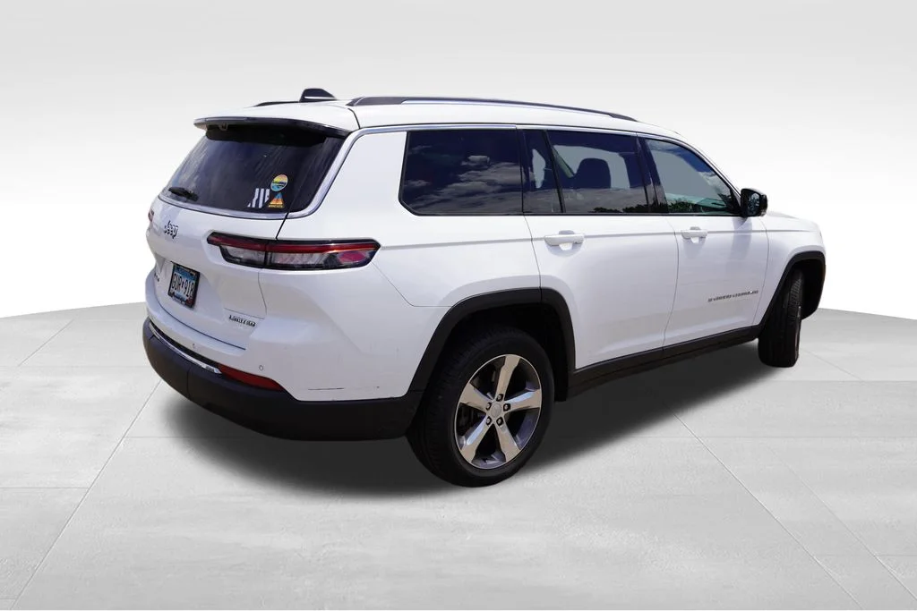 Used 2021 Bright White Clearcoat Jeep Limited image 3