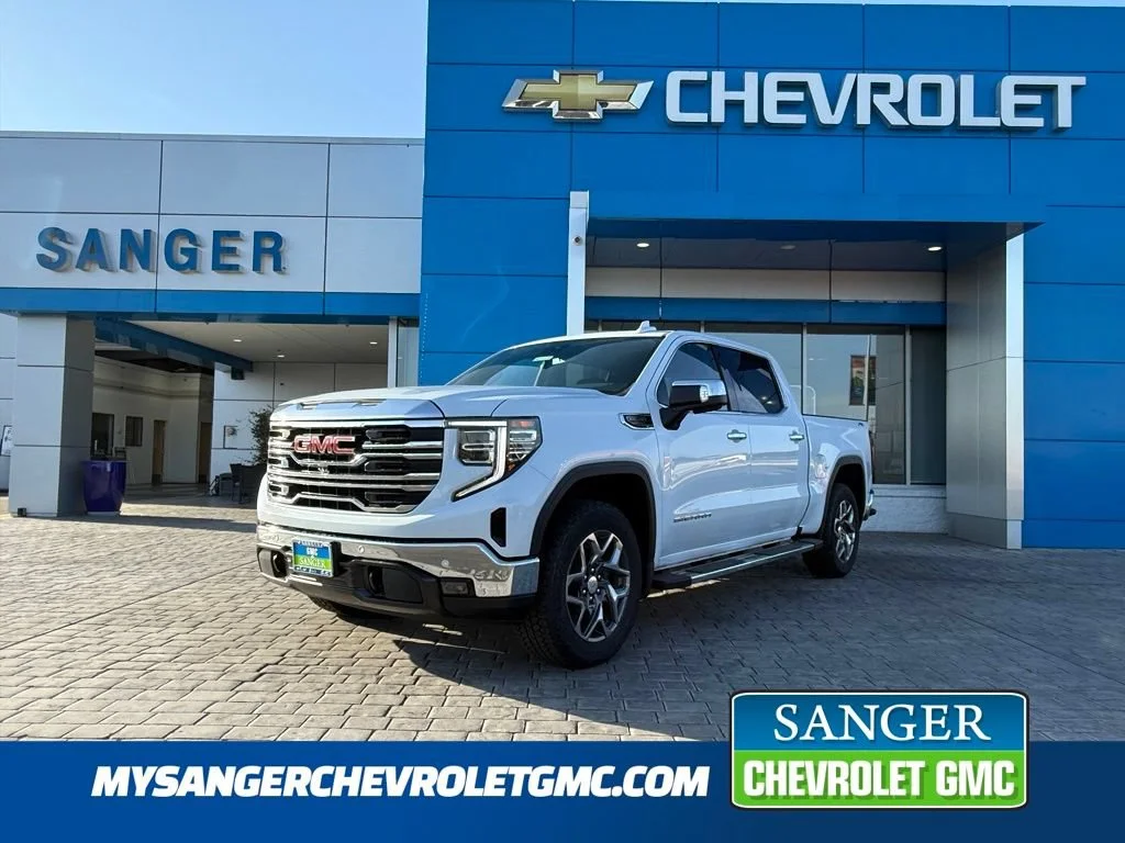New 2026 Glacier White Tricoat GMC SLT image 1