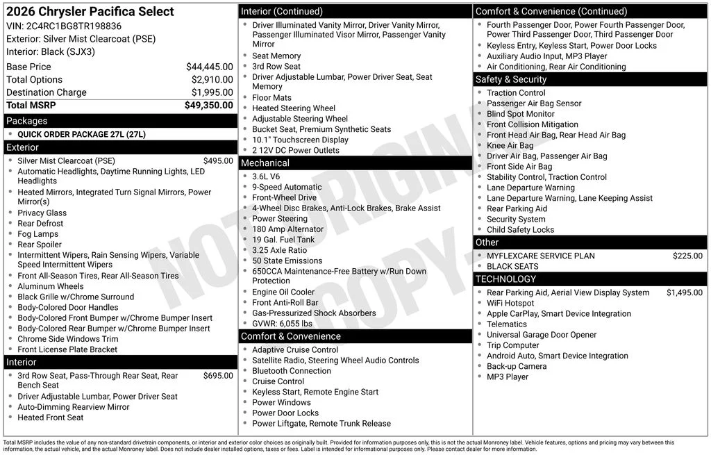 New 2026 Silver Mist Clear-Coat Exterior Paint Chrysler Select image 6