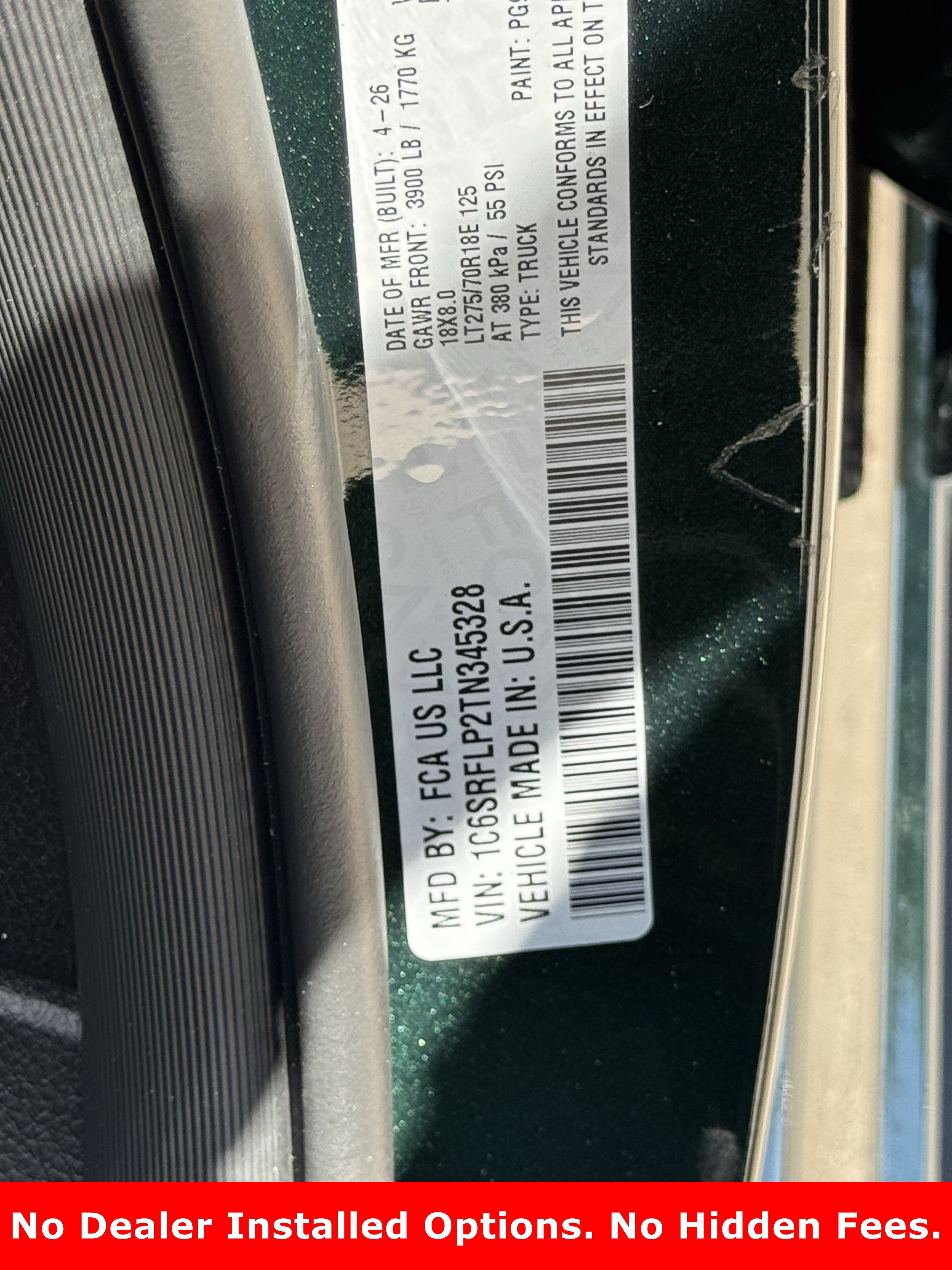 New 2026 Serrano-Green Metallic Exterior Paint RAM Rebel image 24