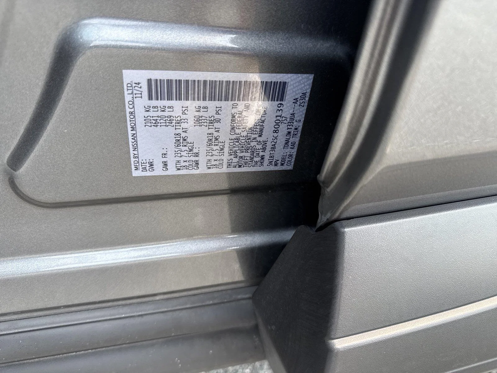 Used 2025 Gun Metallic Nissan SV image 38