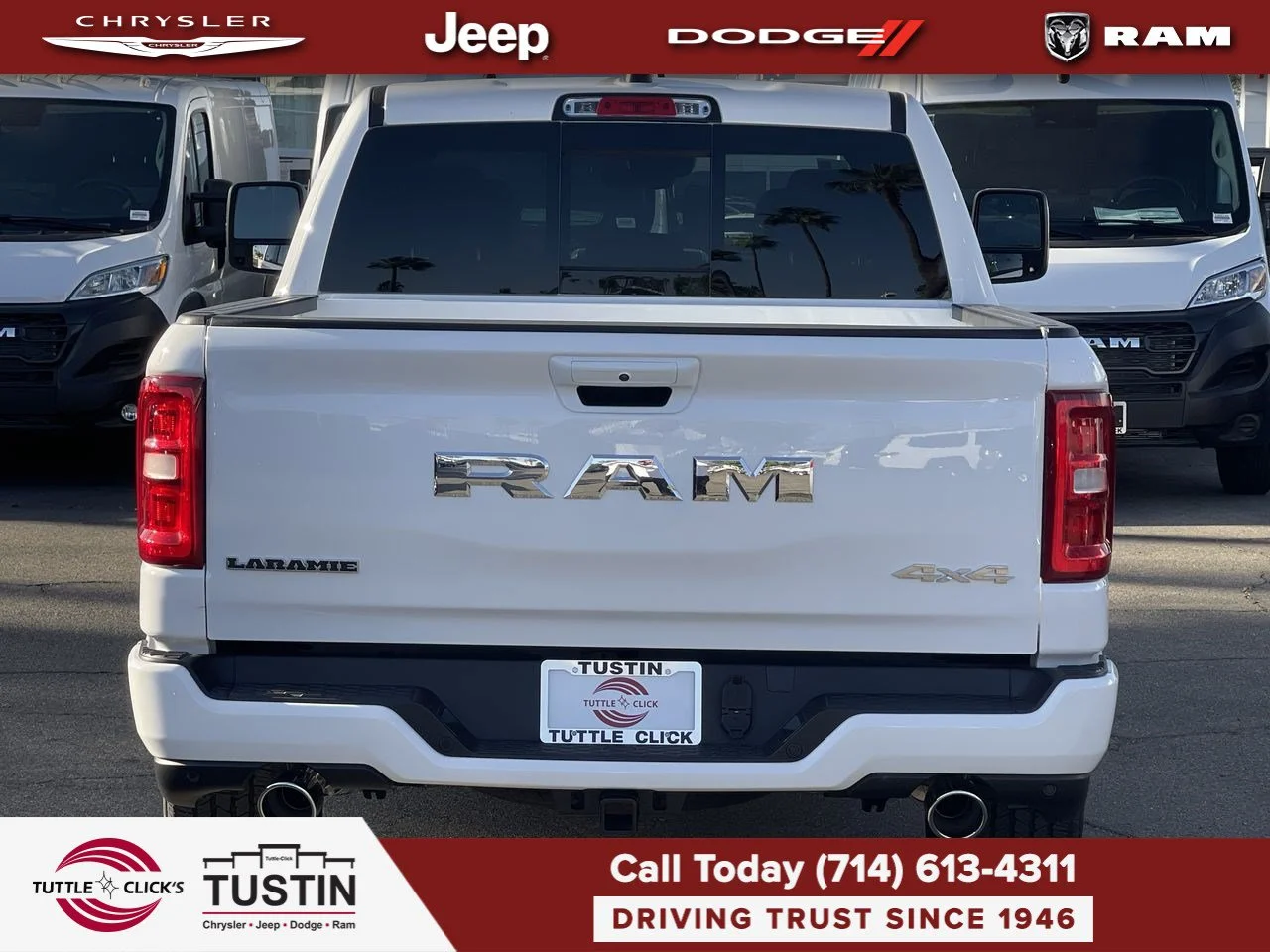 New 2026 Bright White Clear-Coat Exterior Paint RAM Laramie image 11