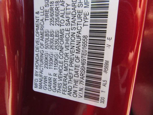 Certified Used 2026 Radiant Red Metallic Honda AWD TrailSport Hybrid image 30