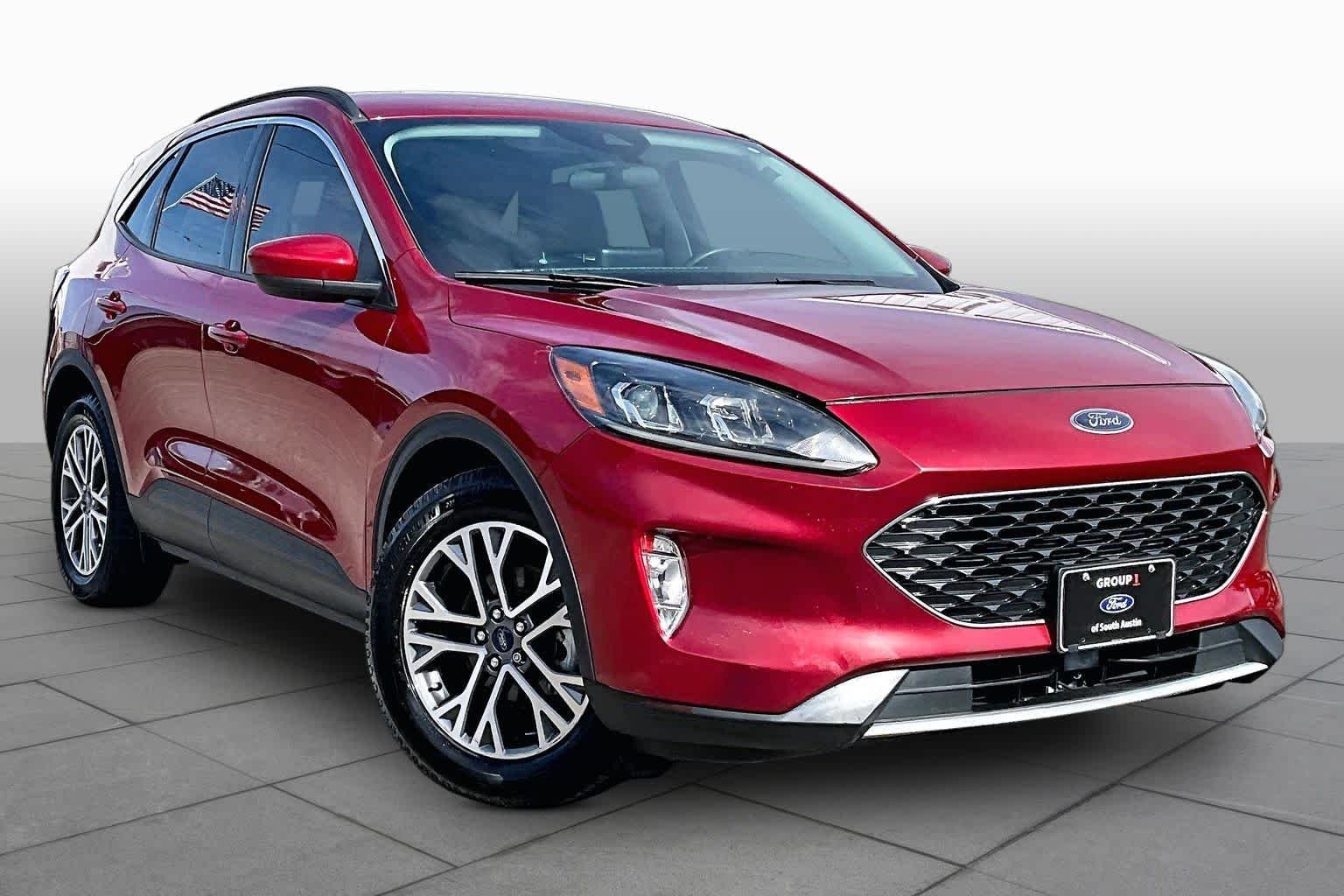 Used 2021 Rapid Red Metallic Tinted Clearcoat Ford SEL image 2