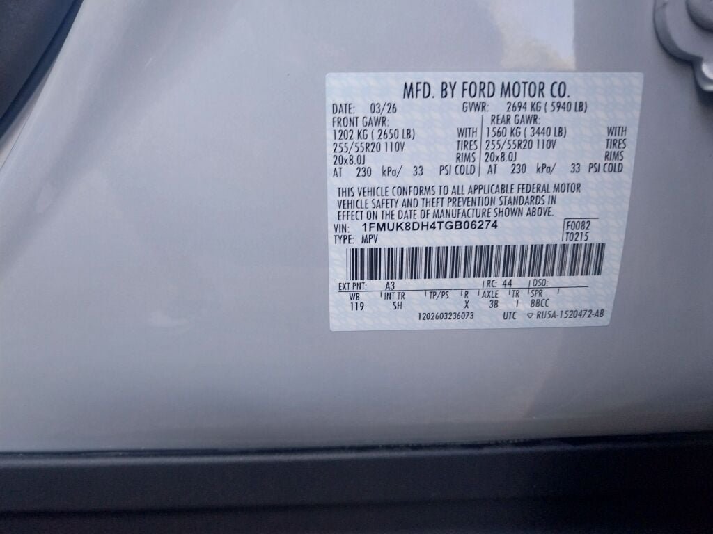 New 2026 Space White Metallic Ford Active w/200A Pkg image 37