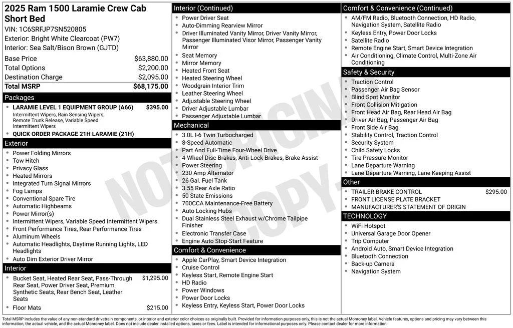 Used 2025 White Ram Laramie image 4