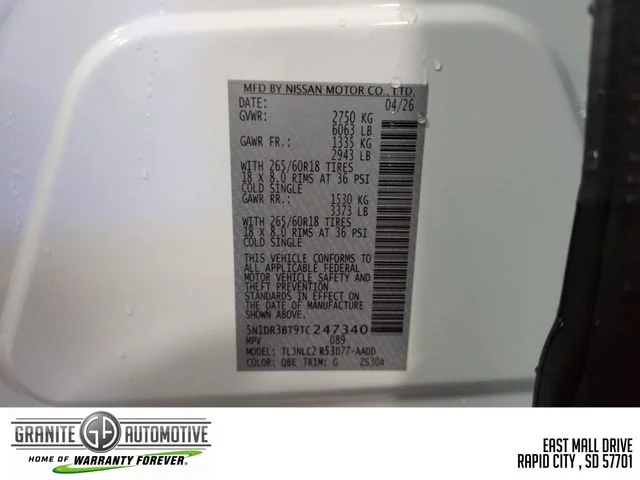 New 2026 Everest White Pearl TriCoat Nissan Rock Creek® image 29