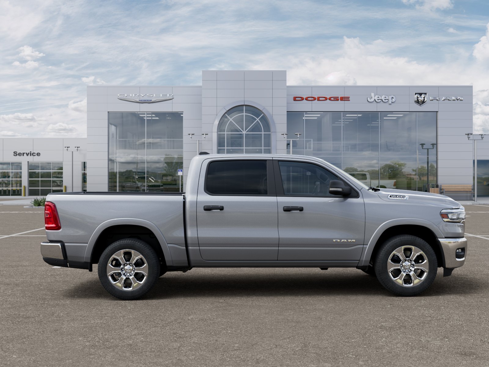 New 2026 Billet Silver Metallic Clear-Coat Exterior Paint RAM Big Horn/Lone Star image 54