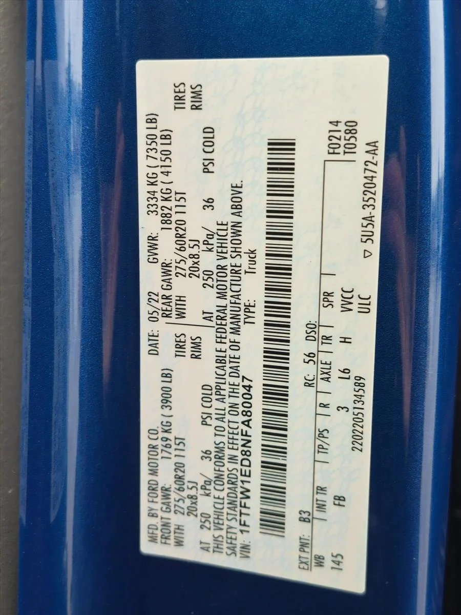 Used 2022 Atlas Blue Metallic Ford XLT image 23