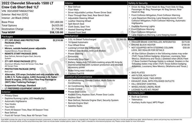 Used 2022 Red Hot Chevrolet LT image 5