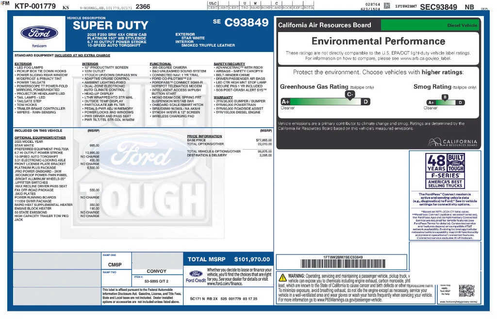 Used 2025 Star White Ford Platinum image 39