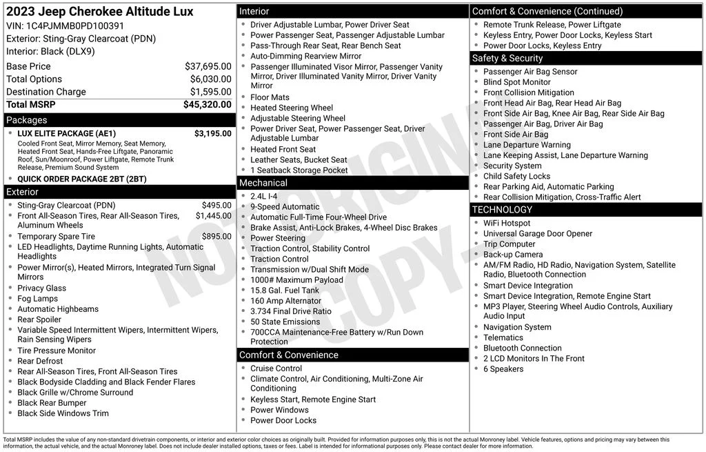 Used 2023 Gray Jeep Altitude image 6