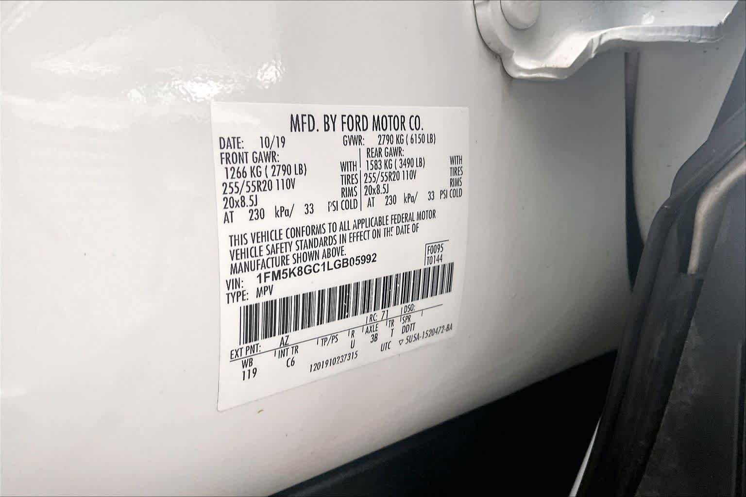Used 2020 Star White Metallic Tri-Coat Ford ST image 34