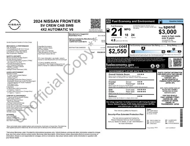 Used 2024 White Nissan SV image 32
