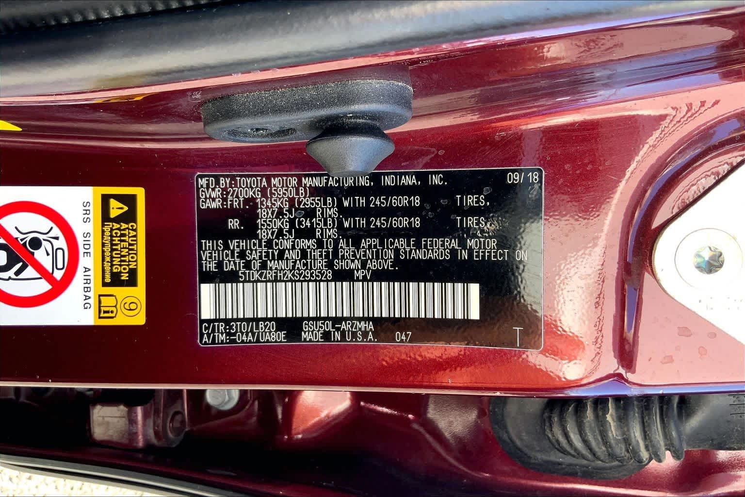 Used 2019 Ooh La La Rouge Mica Toyota XLE image 36