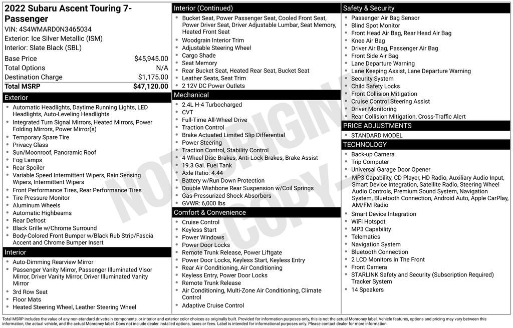 Used 2022 Silver Subaru Touring image 32