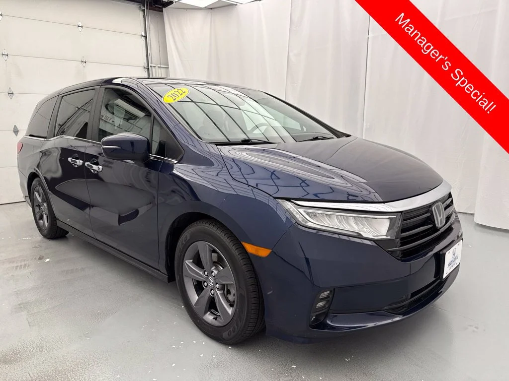 Used 2022 Obsidian Blue Pearl Honda EX image 1