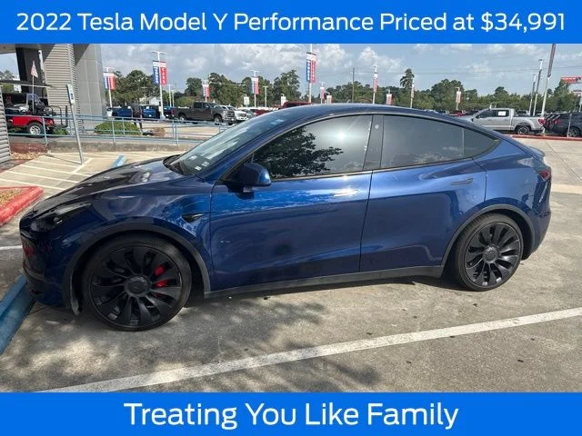 Used 2022 Blue Tesla Performance image 1