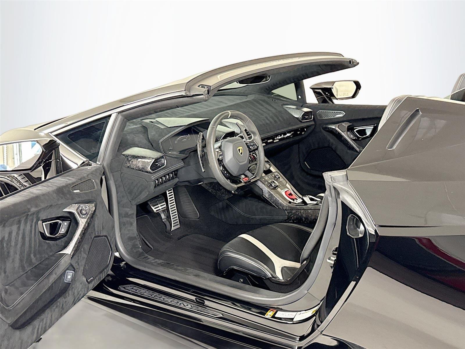 Used 2018 Nero Noctis Lamborghini Performante Spyder | Carbon Buckets | Branding Pkg image 12