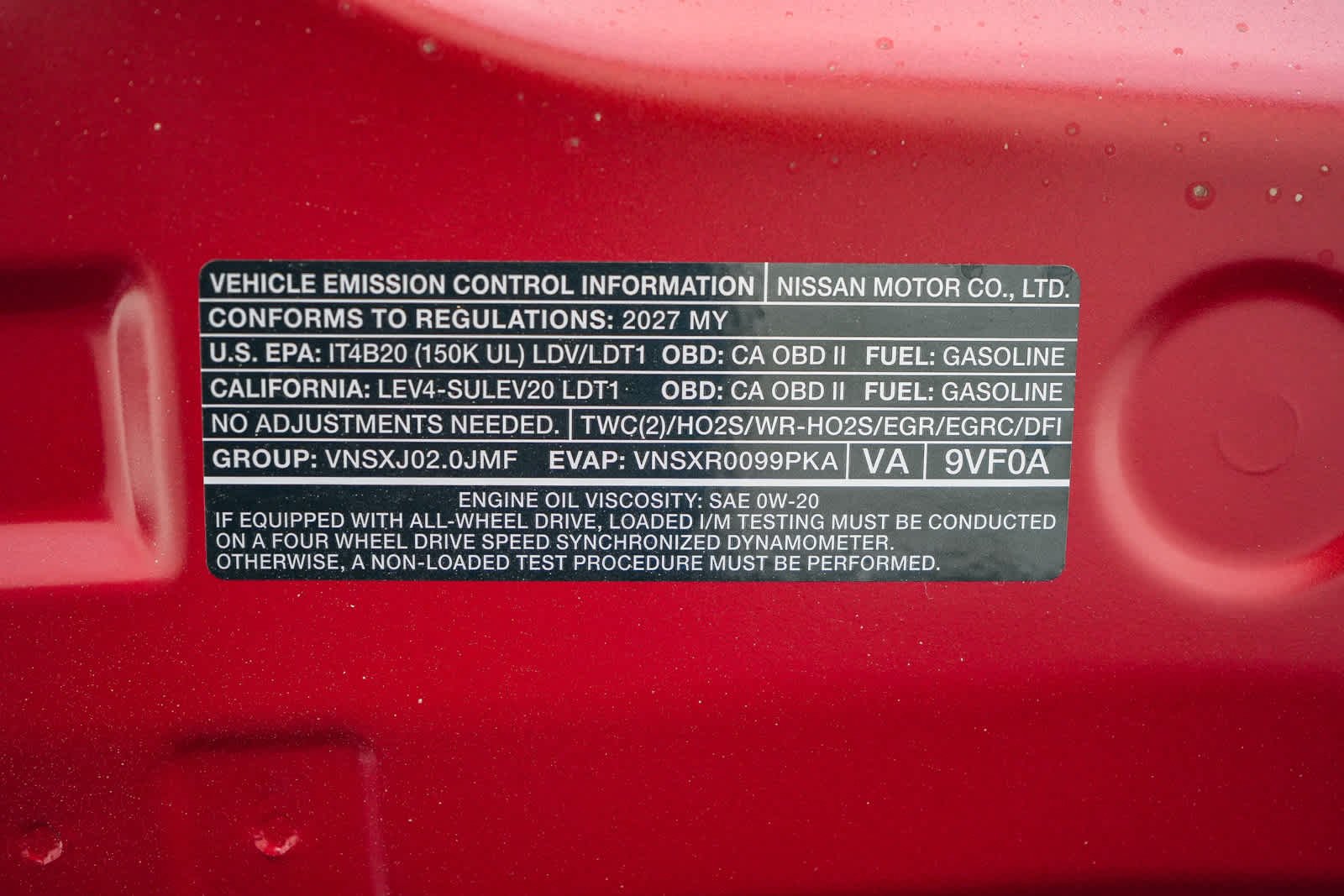 New 2027 Scarlet Ember Tintcoat Nissan SV image 14