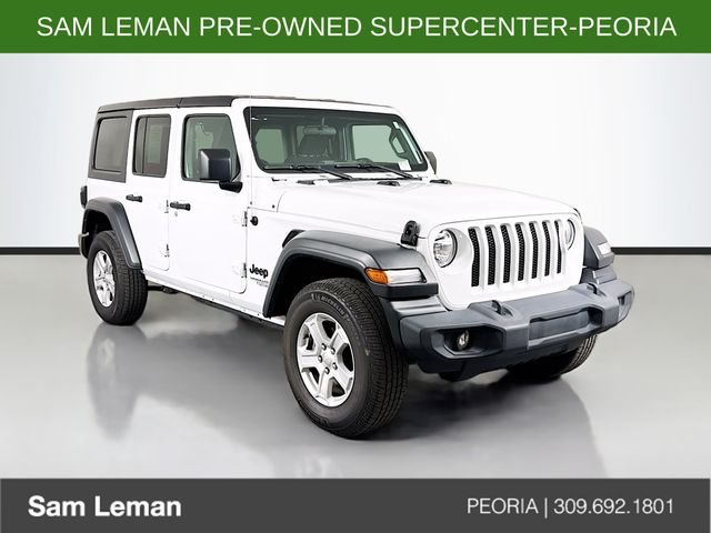 Used 2021 White Jeep Unlimited Sport S image 1