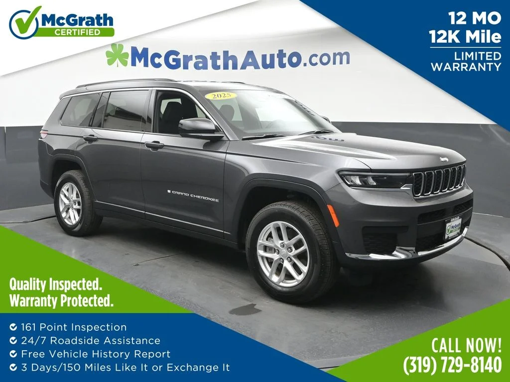 Certified Used 2025 Gray Jeep Laredo image 1