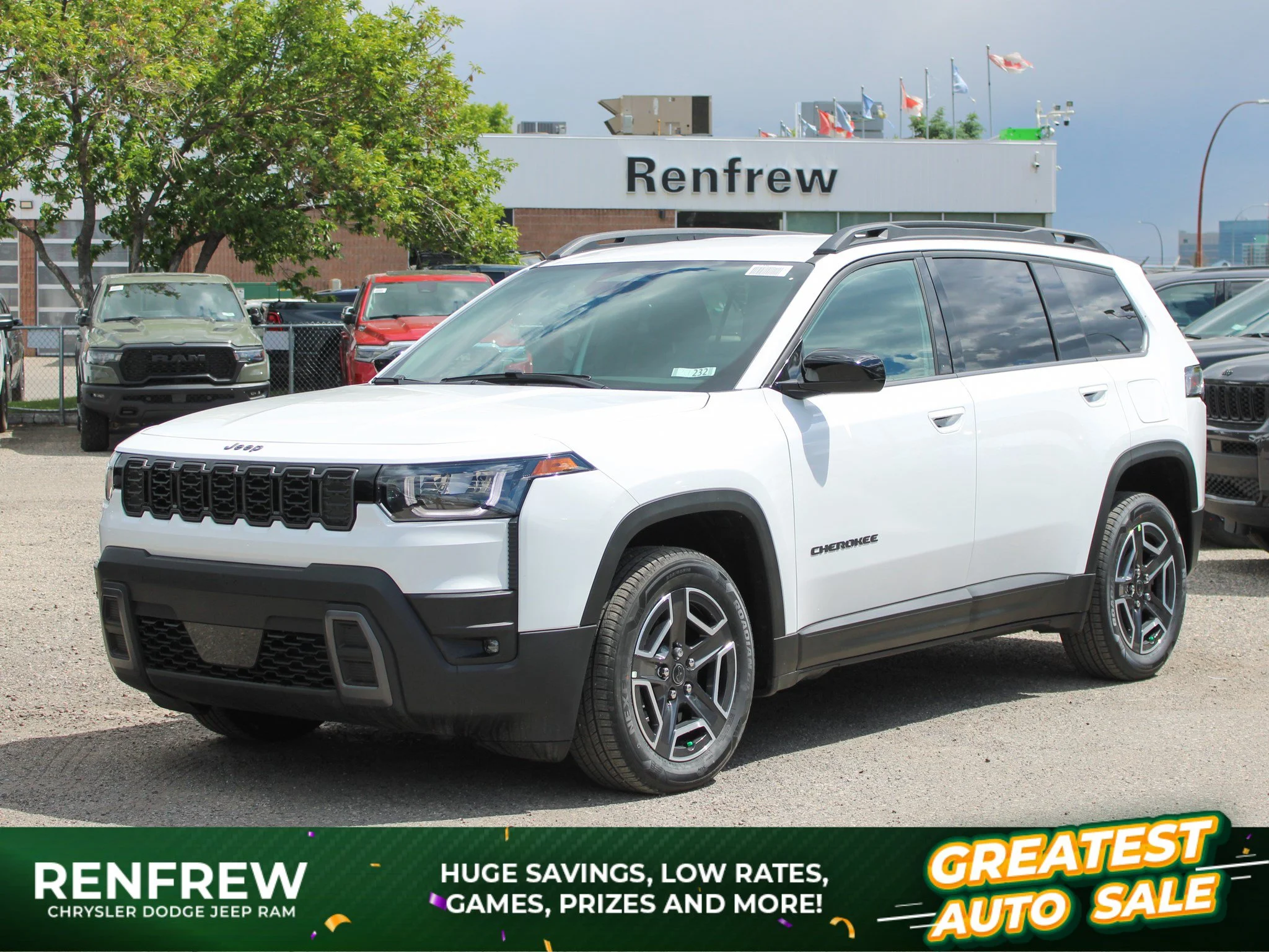 New 2026 White Jeep Laredo* 4x4 Turbo Hybrid, Remote Start, Heated Seats/Wheel, Adaptive Cruise image 1