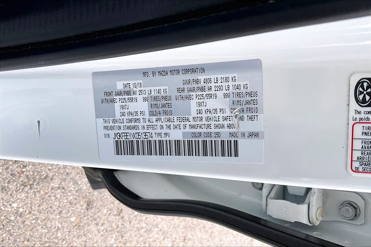 Used 2019 Snowflake White Pearl Mica Mazda Signature image 34