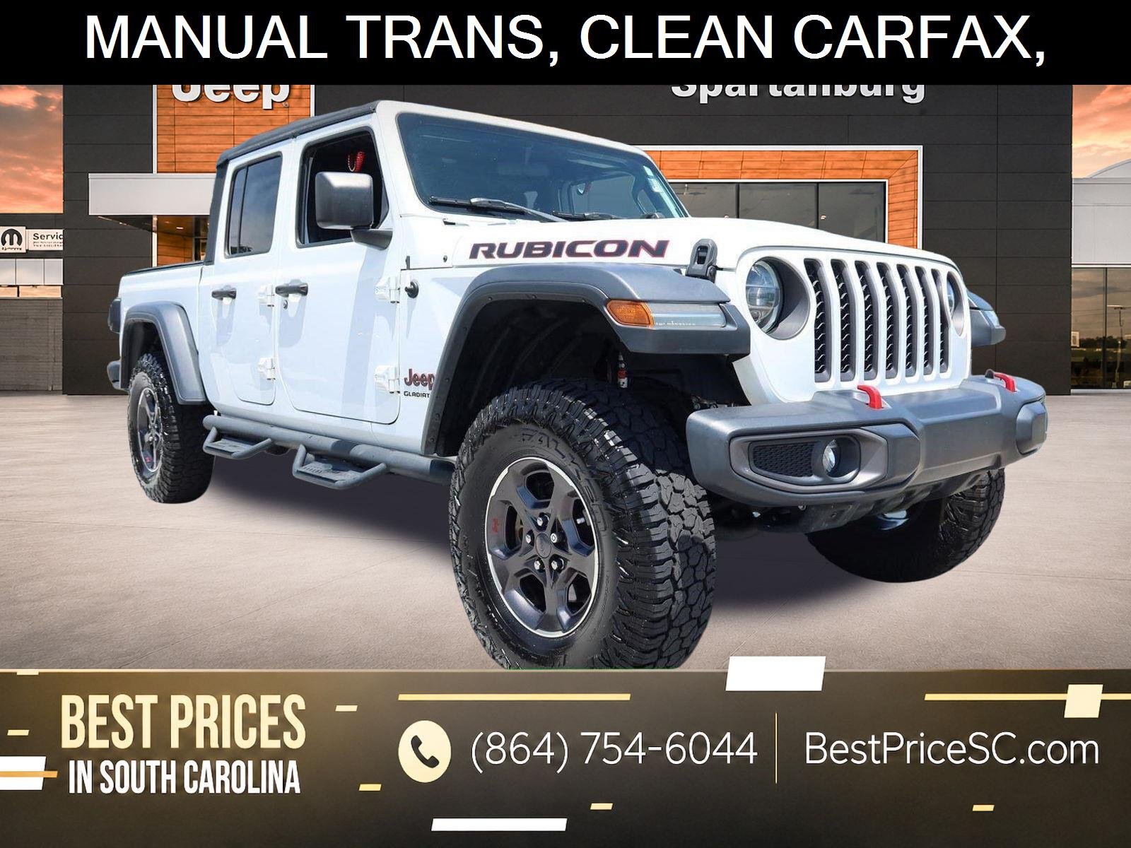 Used 2021 BRIGHT WHITE CLEARCOAT JEEP RUBICON image 1