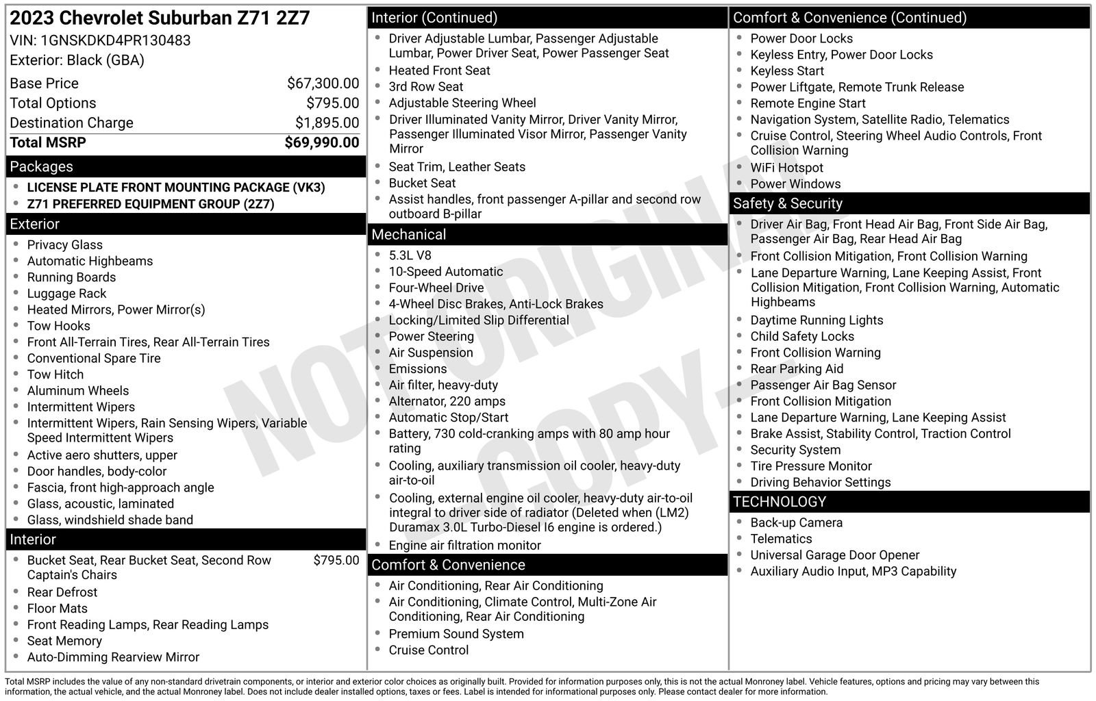 2023 Chevrolet Suburban 4WD 1500 Z71's photo