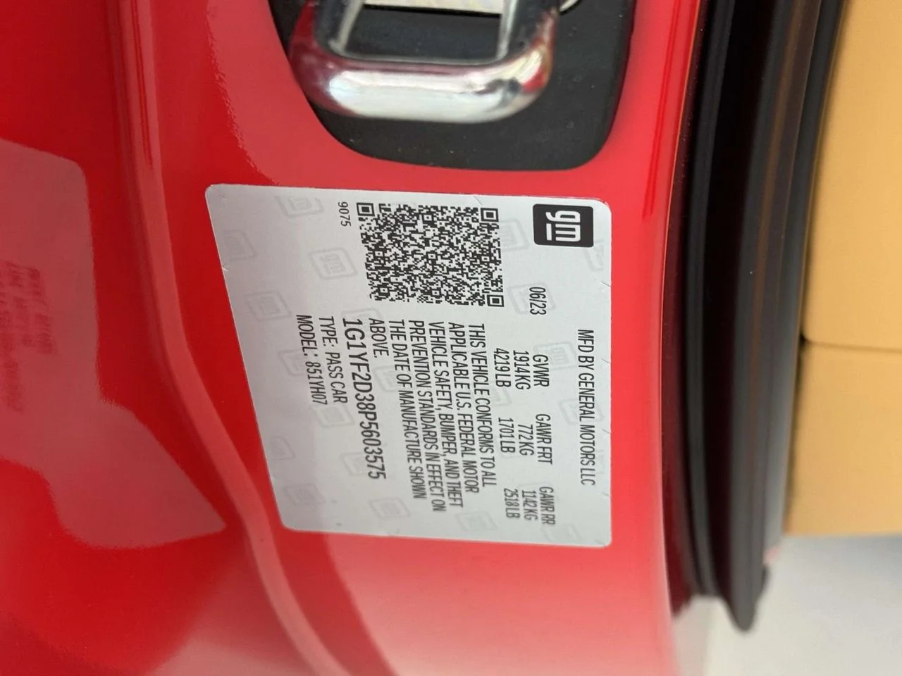 Used 2023 Torch Red Chevrolet RWD Coupe 3LZ image 23