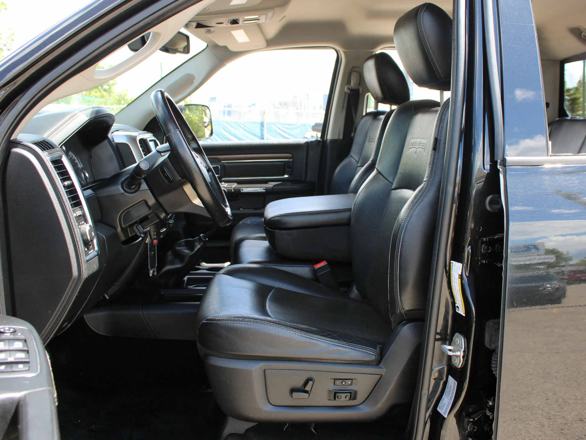 Used 2017 Black RAM Laramie* 6 Speed Manual | Heated/Vented Leather Seats | Nav | Bedliner | Diesel | Alpine image 2
