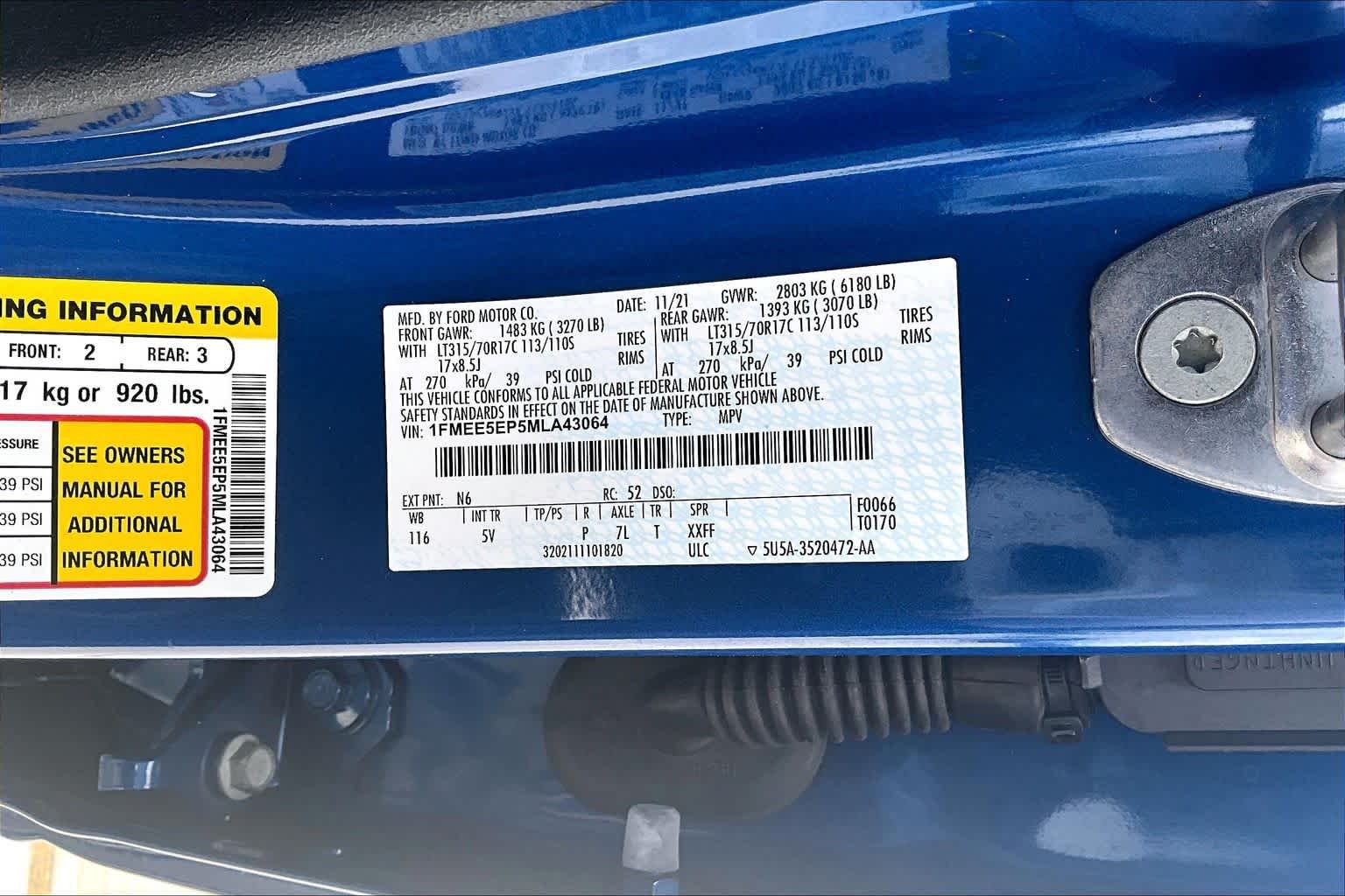 Used 2021 Lightning Blue Metallic Ford First Edition image 33