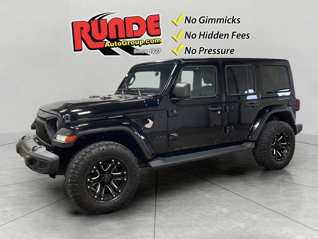 Used 2021 Black Jeep Unlimited Altitude image 1