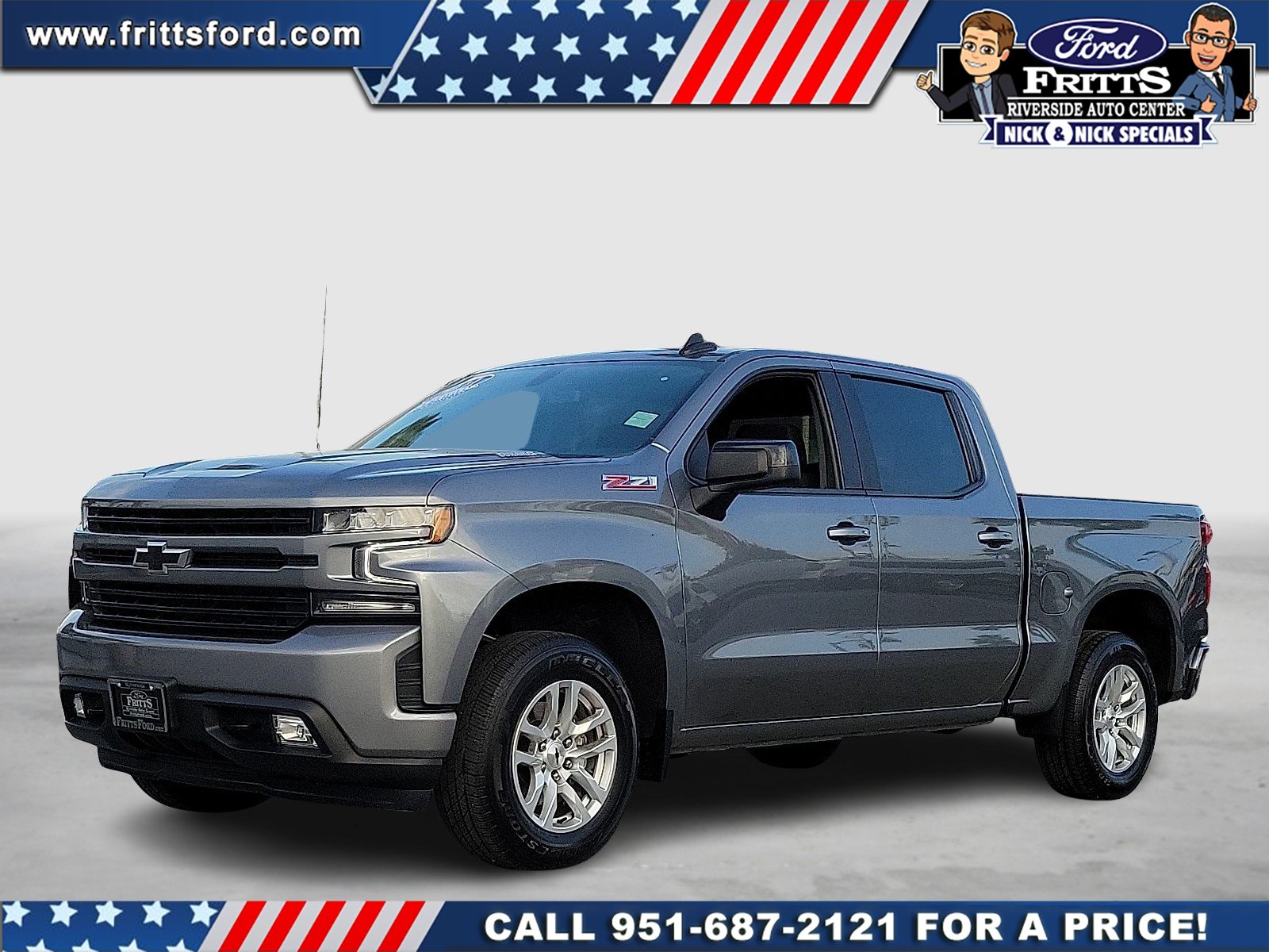 Certified Used 2021 Steel Metallic Chevrolet 4WD Crew Cab Short Bed RST image 1